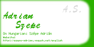 adrian szepe business card